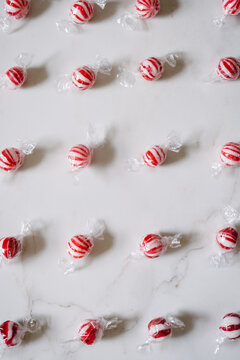 red and white striped christmas candy, a little bit retro