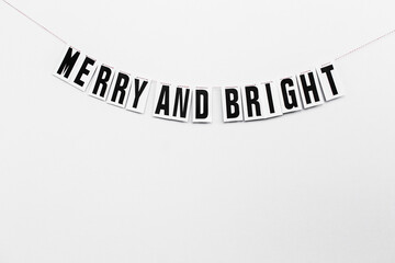 merry and bright Christmas sign