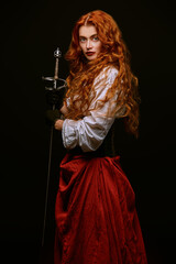 lady with with battle epee © Andrey Kiselev