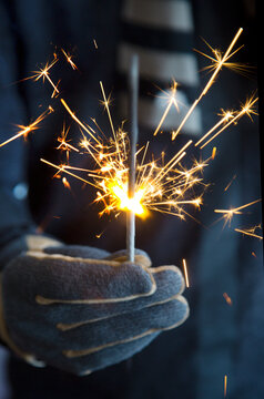 fireworks in hand