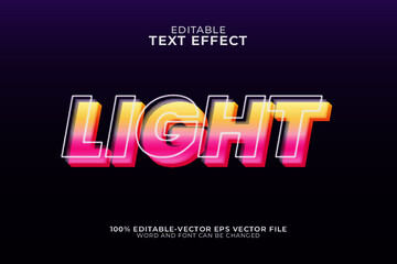 Light  text effect illustration