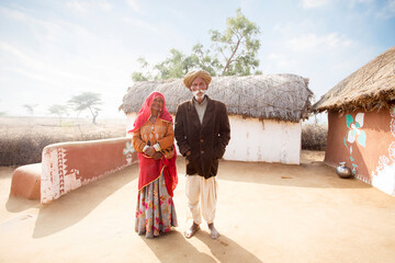 Typical village in Rajasthan. India