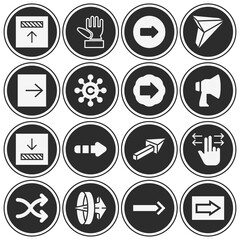 16 pack of conservative  filled web icons set