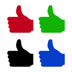 Abstract illustration with like red black green. Social media sign icon. Communication icon symbol. Stock image. EPS 10.
