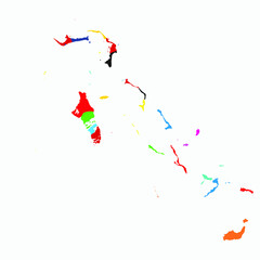 pop art of bahama  map, editable eps 10
