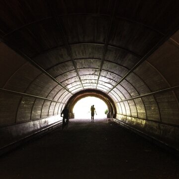Light at the end of a tunnel.