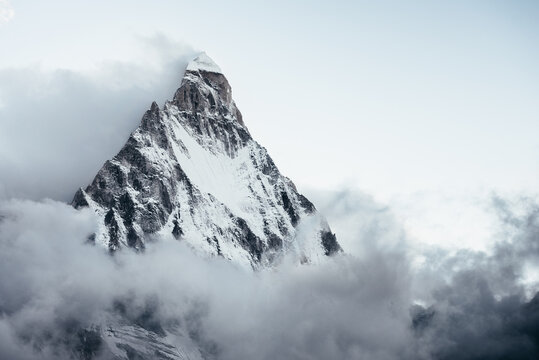 Shivling peak in the morning