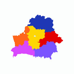 pop art of belarus map, editable eps 10
