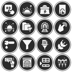 16 pack of penetrate  filled web icons set