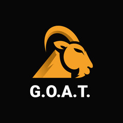 luxury golden goat logo illustration