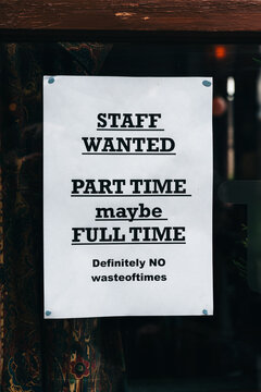 Staff Wanted"" Sign