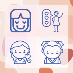 Simple set of wants related lineal icons