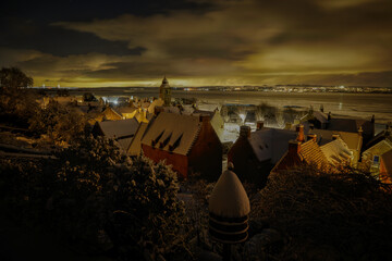 Obraz premium Culross, Fife, Scotland at night.