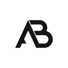 modern letter ab logo design vector