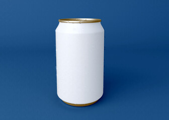 3D Illustration. Mockup of a soda can.
