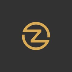 Z circle initials vector logo