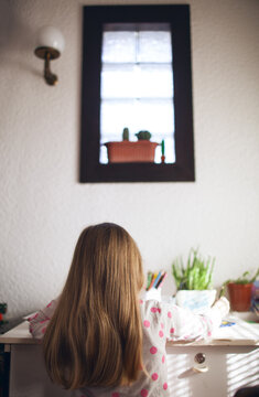 Girl doing homework