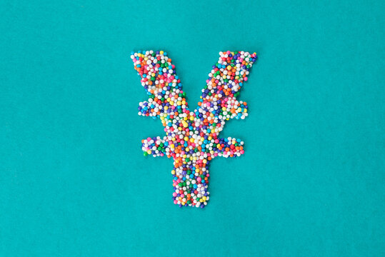 The Yen/Yuan symbol built from nonpareils