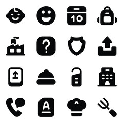 
Pack of Solid Icons in Editable Design
