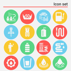 16 pack of pumped  filled web icons set
