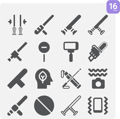 Simple set of came related filled icons.