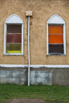 Colourful church windows.