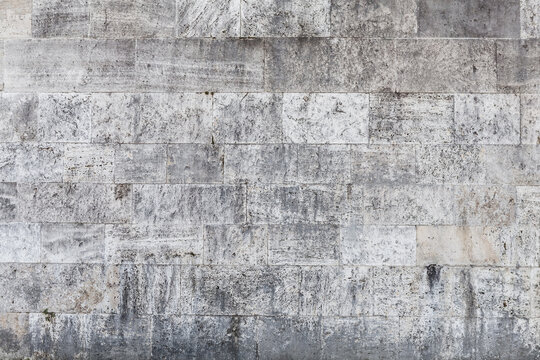 Old Wall of Travertine Stone