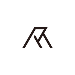 Fototapeta premium letter rm simple geometric line simple logo vector