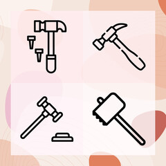 Simple set of field event related lineal icons