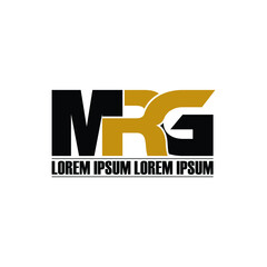 MRG letter monogram logo design vector