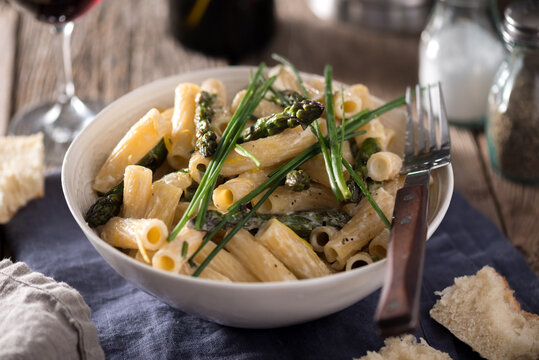 Pasta with Grilled Asparagus