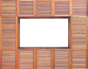Wooden wall and window frame texture background