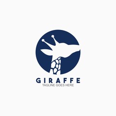 Giraffe logo or icon simple design vector