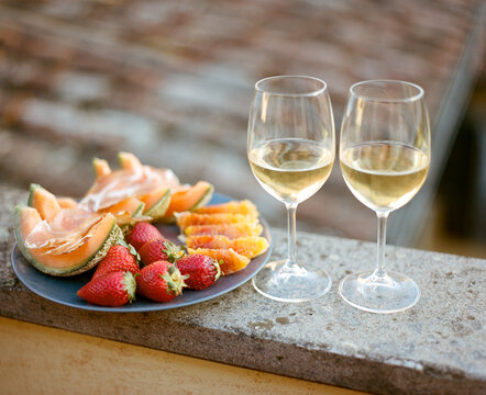 Fruits and wine