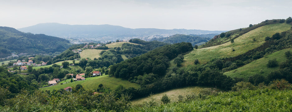 Pyrenees mountains in Pays Basque at the border between France and Spain