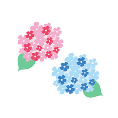 紫陽花のベクターイラスト素材