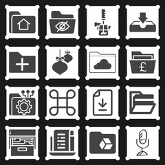 16 pack of alter  filled web icons set