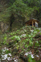 不動滝・不動明王の祠（鳥取県東伯）