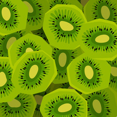 Kiwi pattern.  Kiwi slices superimposed on each other