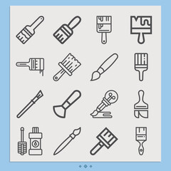 Simple set of light touch related lineal icons.