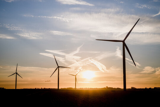 Wind Farm by Sunrise