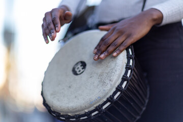 Obraz premium Close up drummer