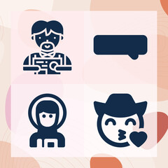 Simple set of speculate related filled icons