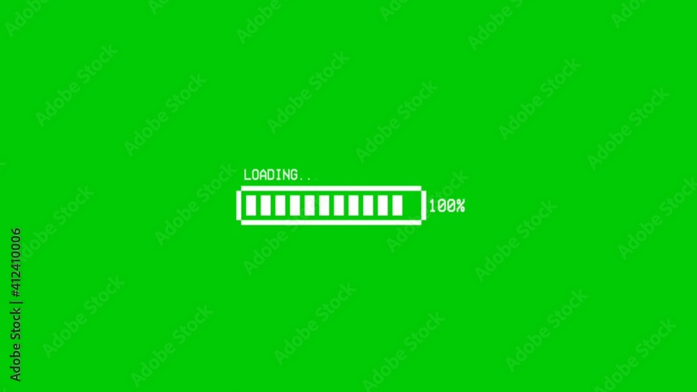 Poster Loading bar animation on green screen background. Animated green screen background