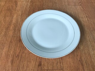 plate one of eating utensils 