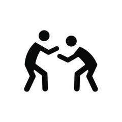 Judo glyph icon, Simple solid style for web and app. Arts, athlete, competition, fighters concept. Vector illustration isolated on white background. EPS 10