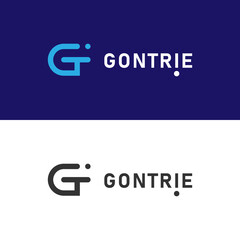 logo combination letter GT, monogram icon initial G and T.
