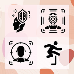 Simple set of challenges related filled icons