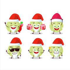 Santa Claus emoticons with slice of bilimbi cartoon character