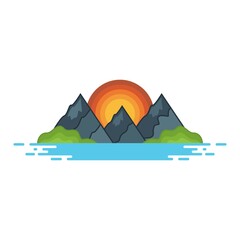 Mountain vector template
